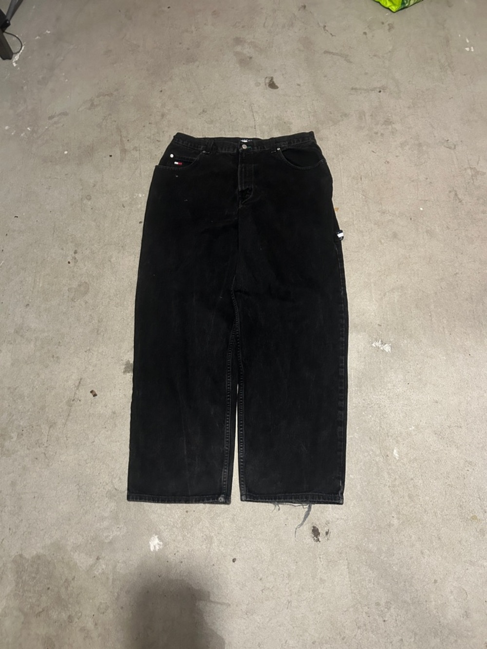 Tommy Hilfiger Men's Black Relaxed Carpenter Jeans